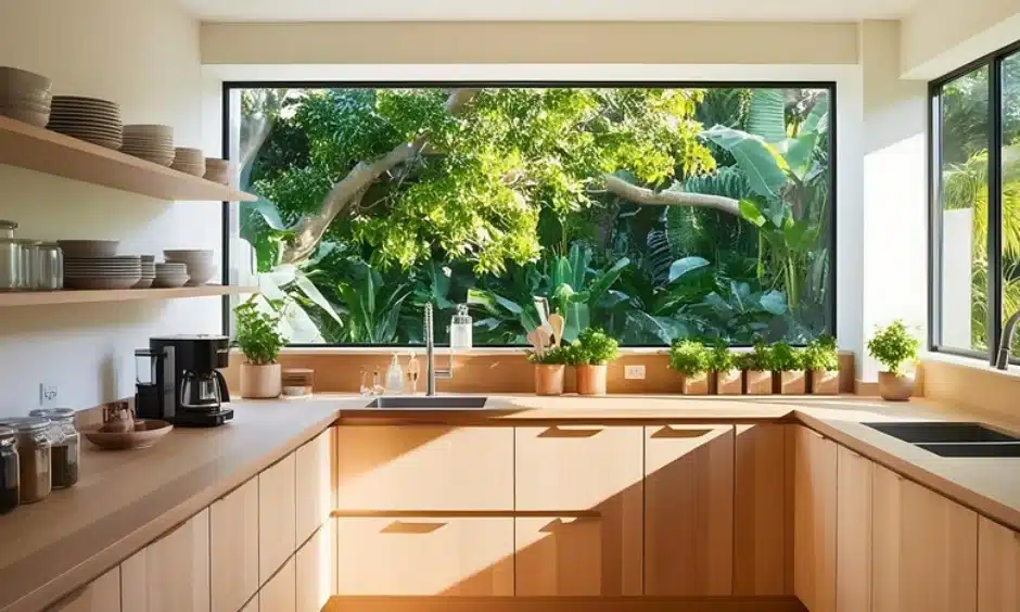 East-facing kitchen window for Vastu